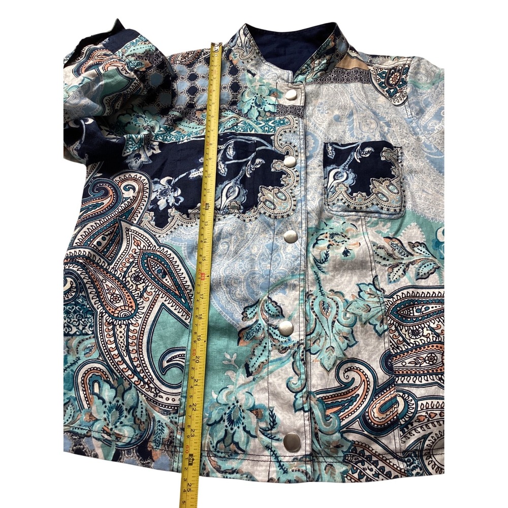 Reversible Jacket Paisley Patchwork Mandarin Coll… - image 2